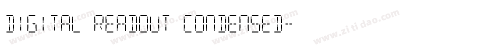 Digital Readout Condensed字体转换